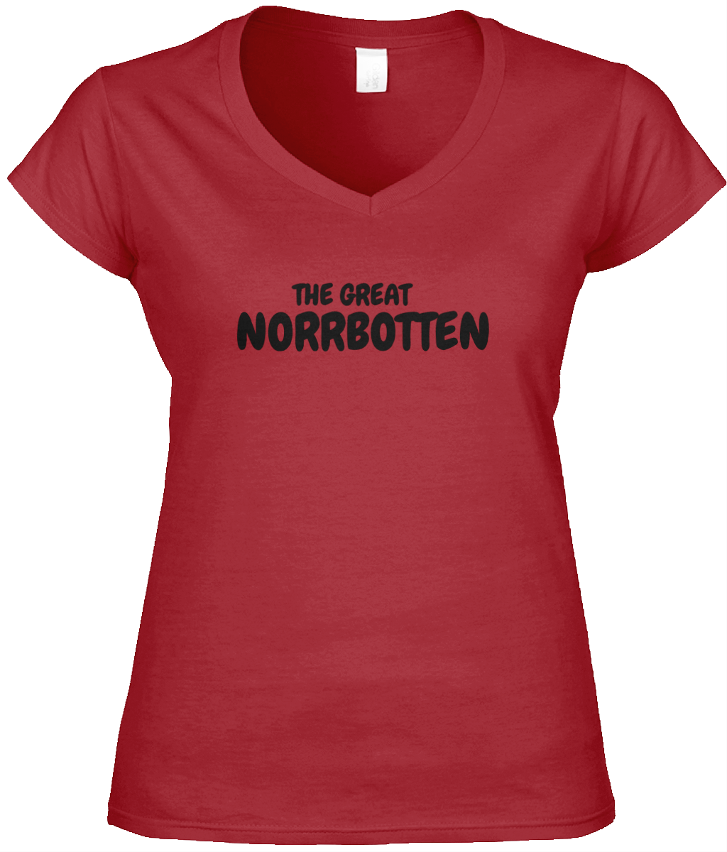 The Great Norrbotten – Röd V-ringad T-shirt