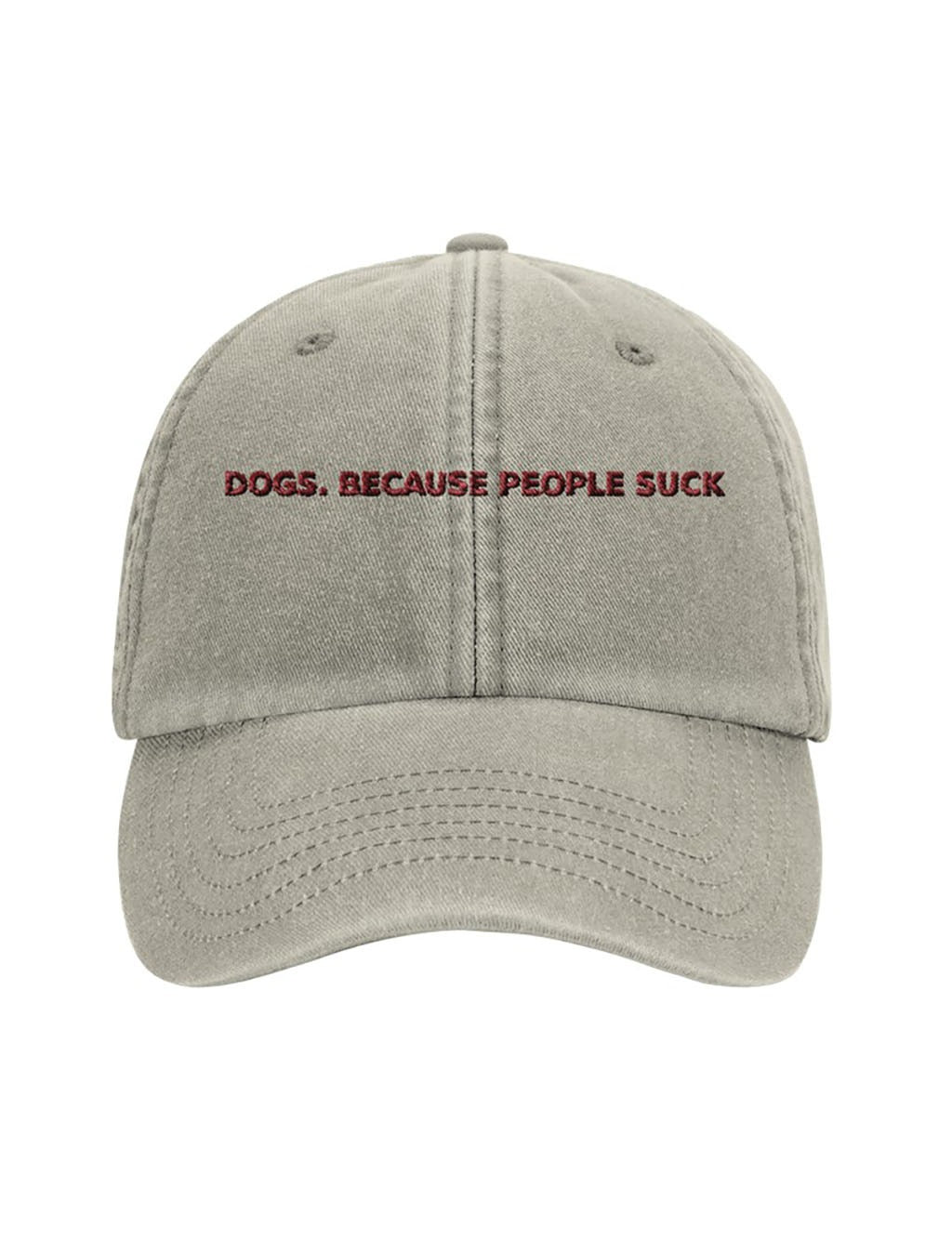 Keps Dogs, Beige med brodyr