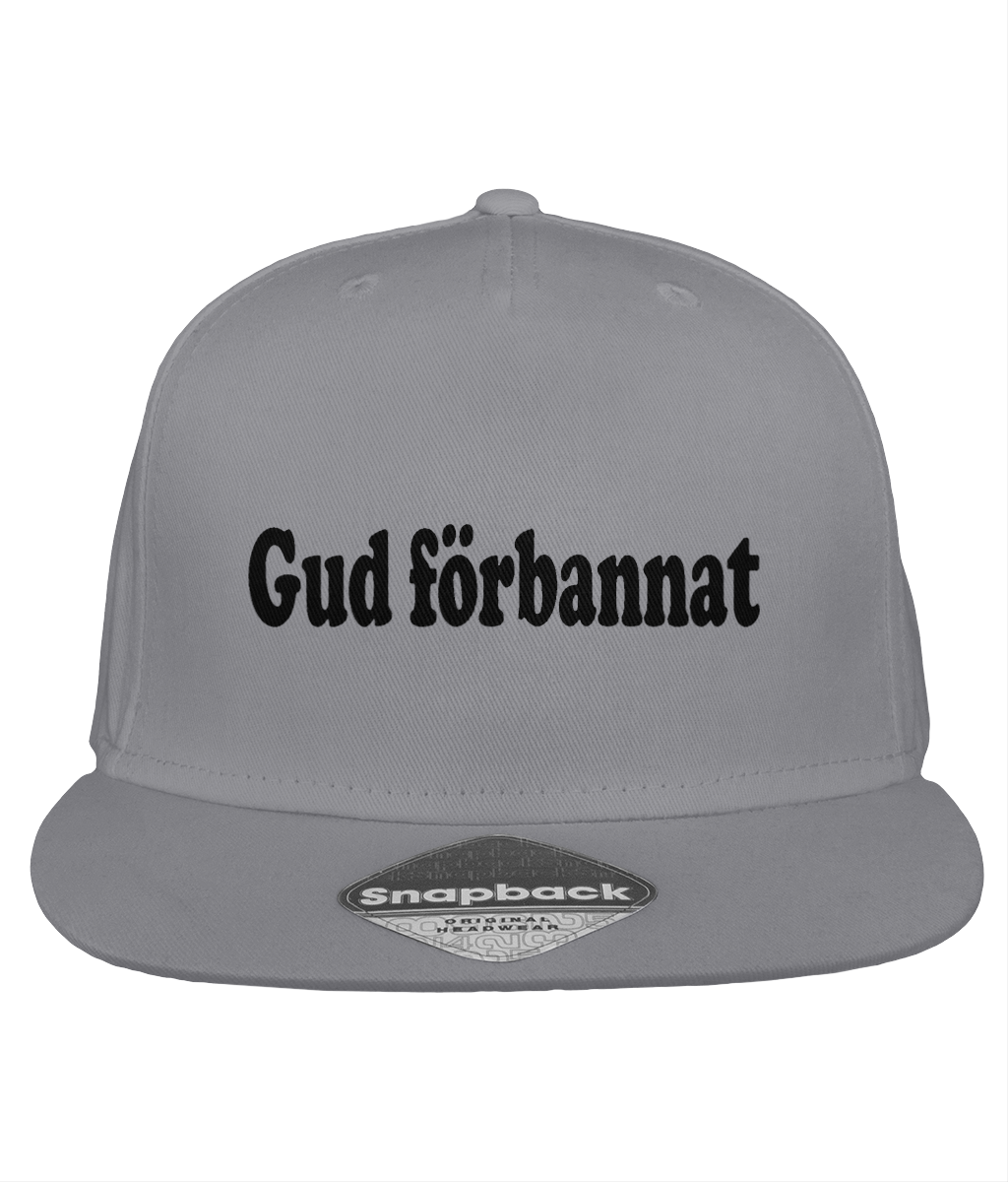Gud förbannat – Snapback Rapper Cap grå
