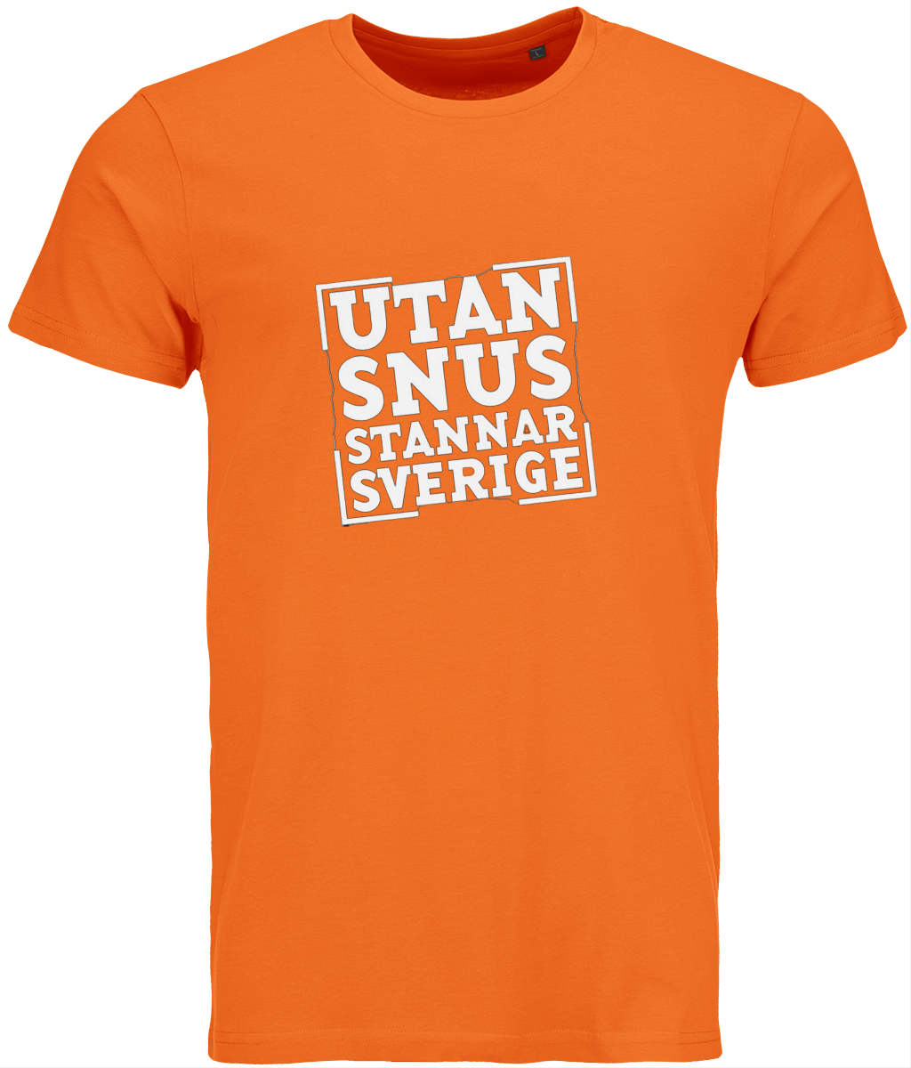 T-shirt Utan snus stannar Sverige –orange