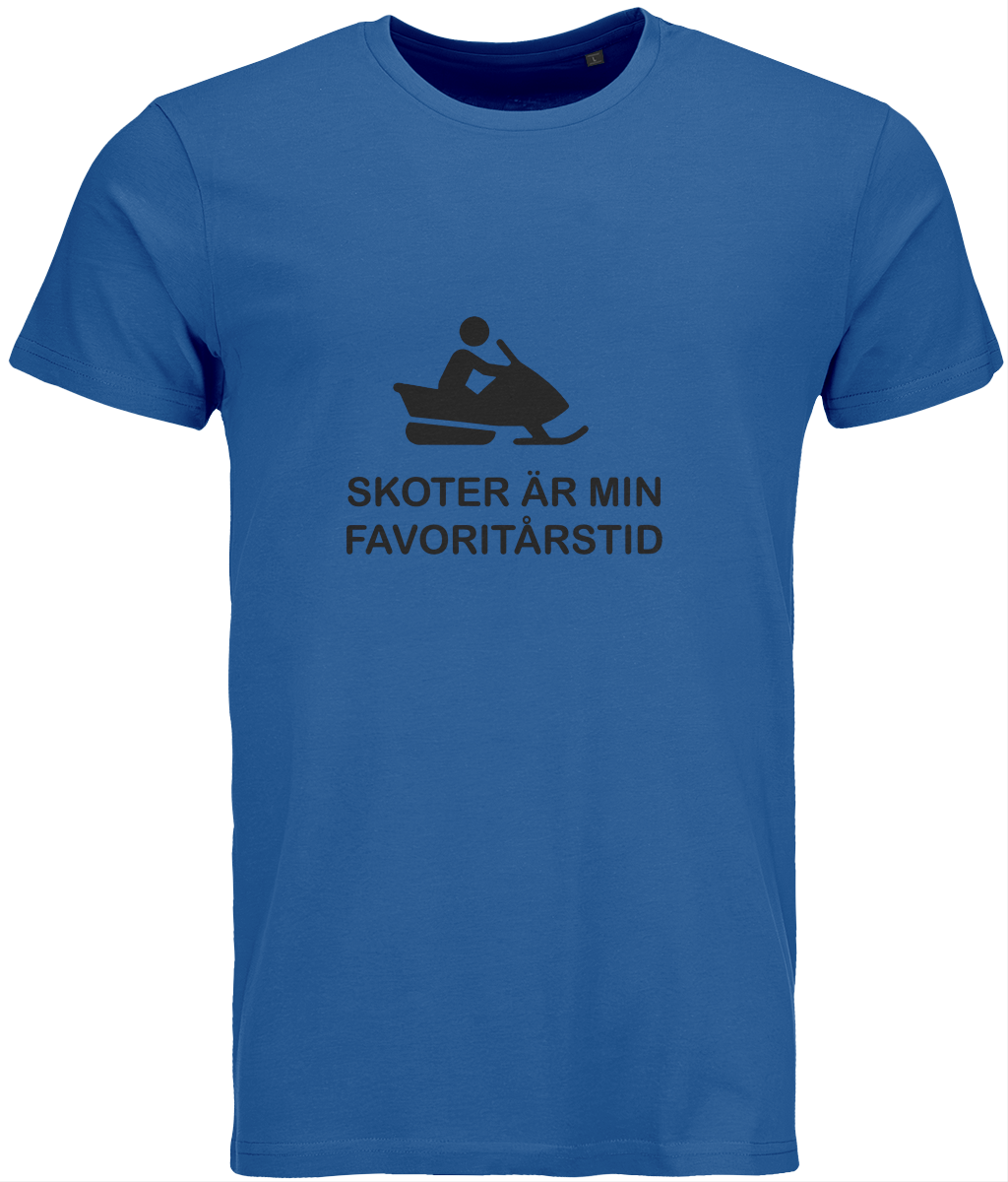T-shirt – "Skoter är min favoritårstid" Blå