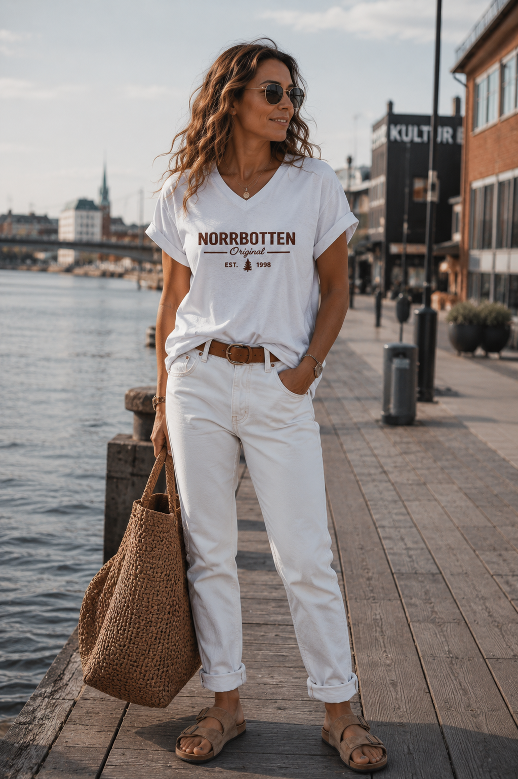 T-shirt Norrbotten original  Vit