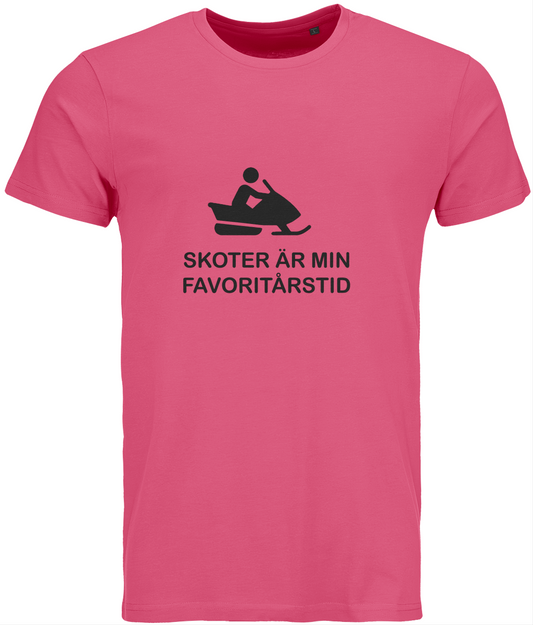 T-shirt – "Skoter är min favoritårstid" Rosa