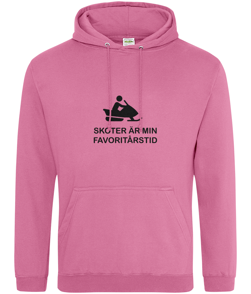 Skoter är min favoritårstid – Hoodie rosa
