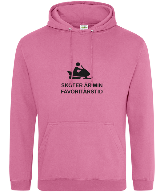 Skoter är min favoritårstid – Hoodie rosa