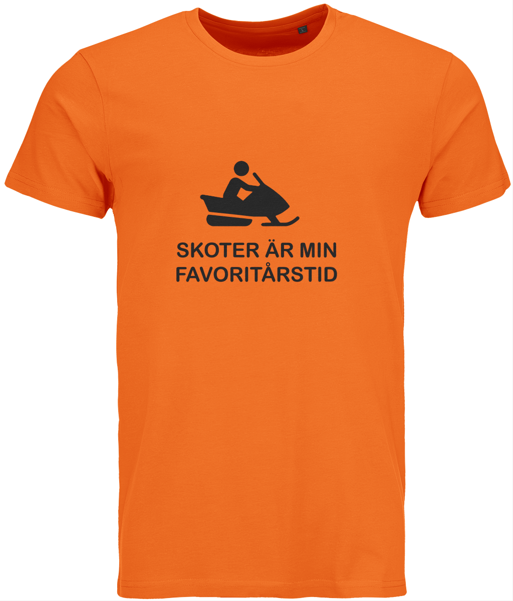 T-shirt – "Skoter är min favoritårstid"Orange