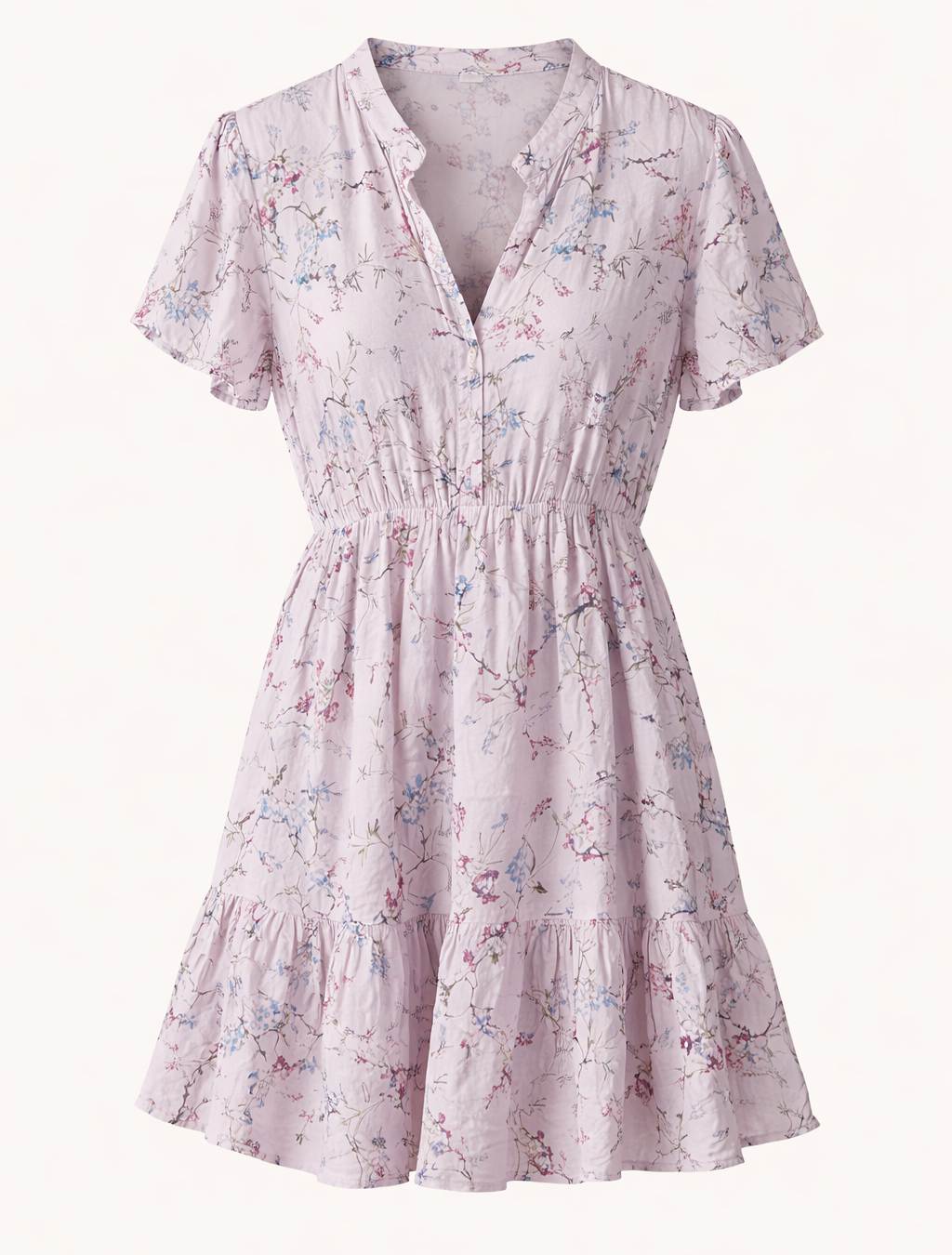 Syrenblommig Boho Dress