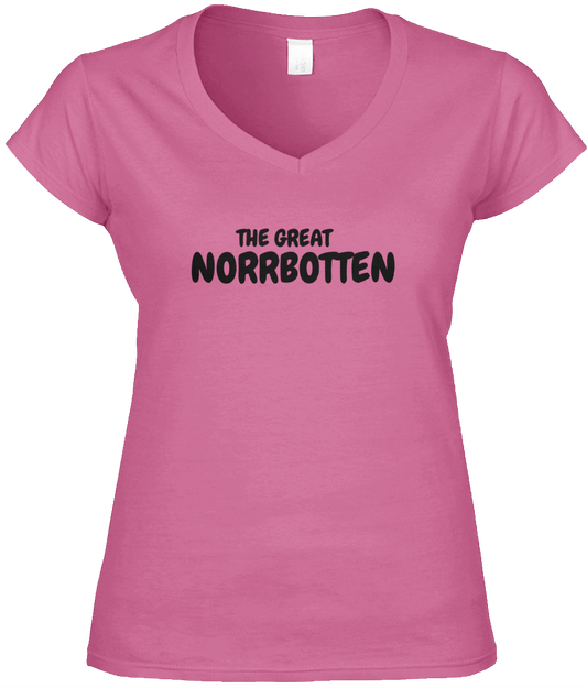 The Great Norrbotten – Rosa V-ringad T-shirt