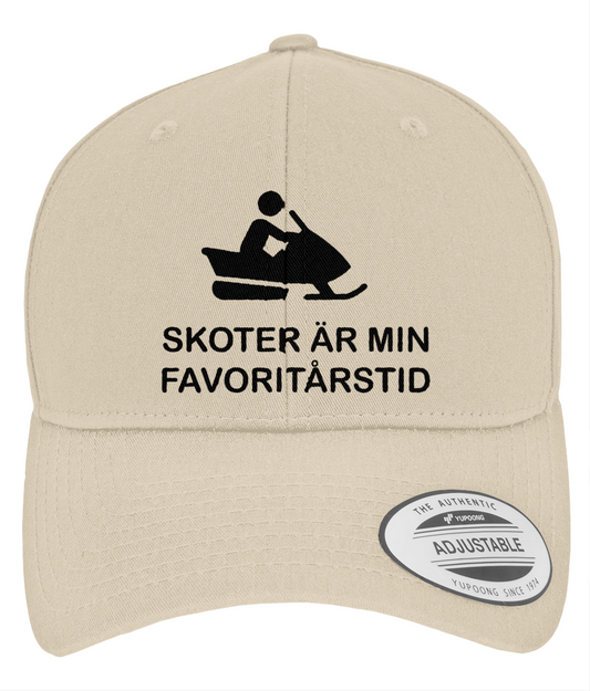 Curved Classic Snapback – Skoter är min favoritårstid -beige