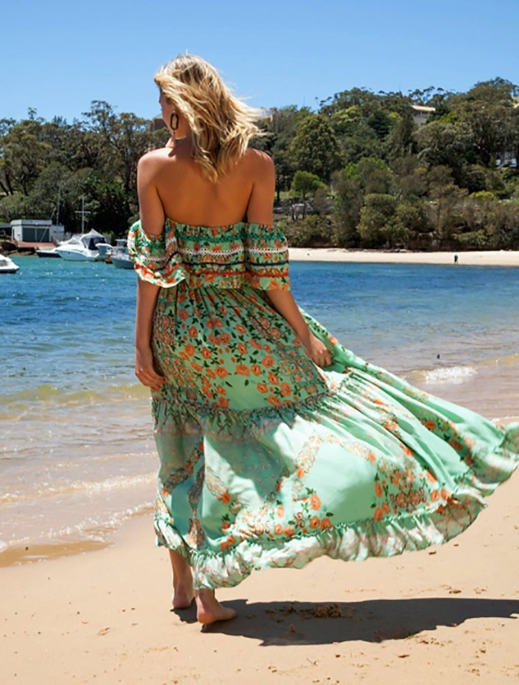 Maxiklänning off shoulder