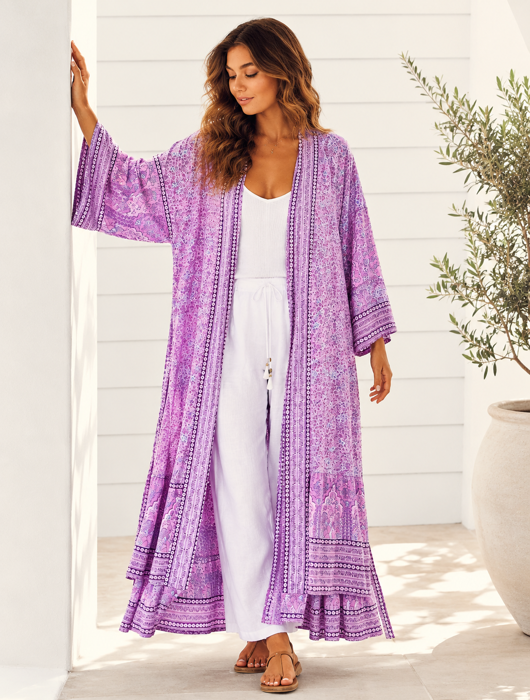 Sunset Lilac Kimono