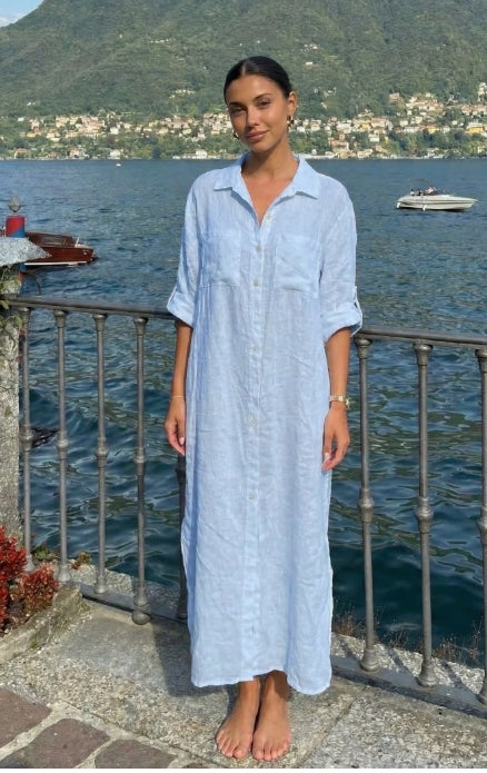 Skjortklänning i linne – effortless chic i flera färger