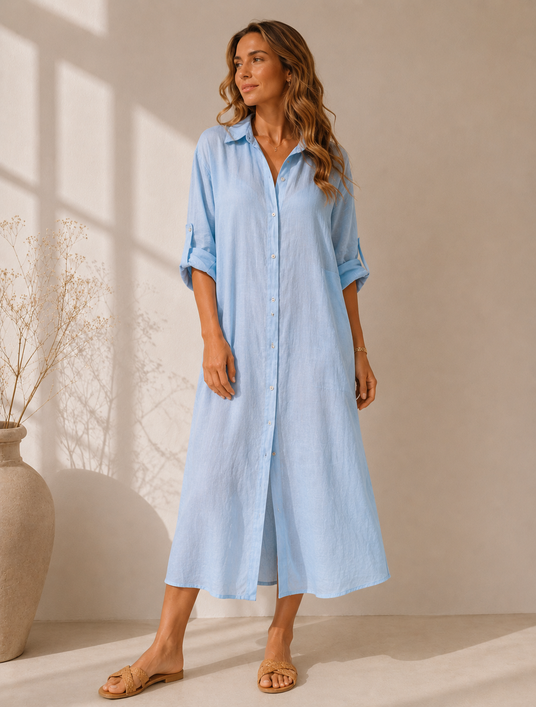 Skjortklänning i linne – effortless chic i flera färger