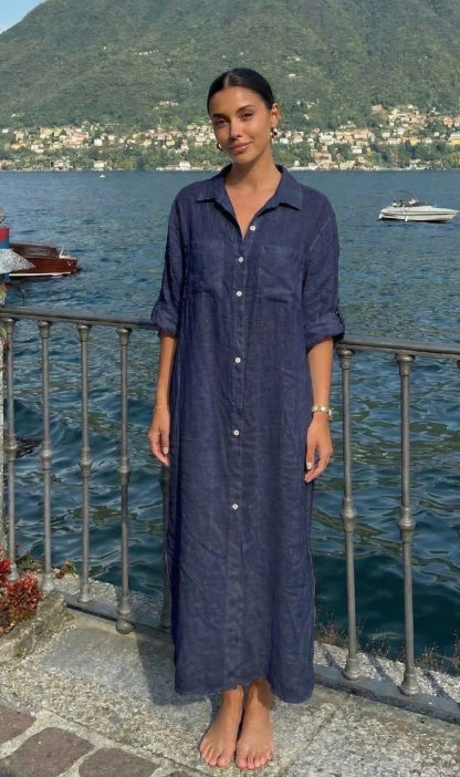 Skjortklänning i linne – effortless chic i flera färger