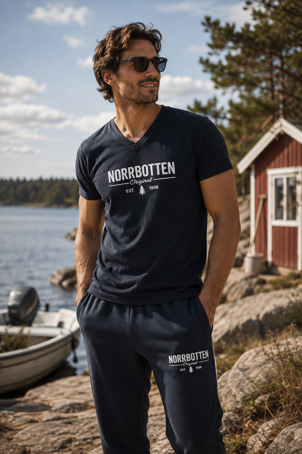T-shirt Norrbotten original navy