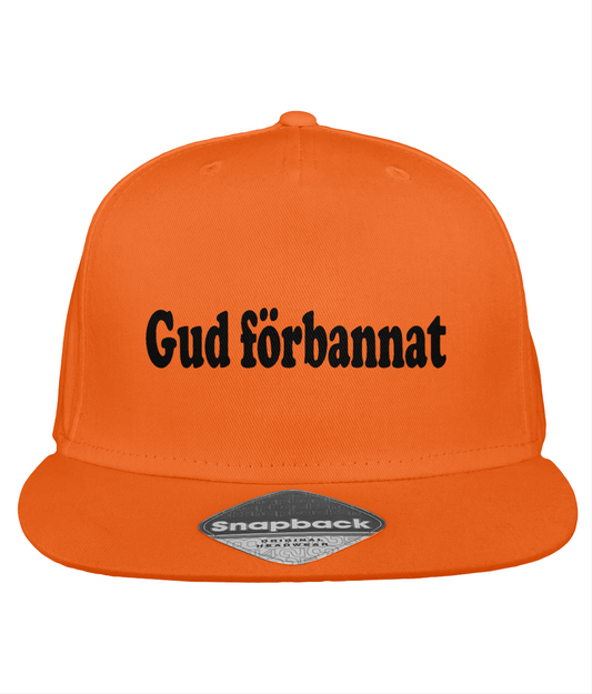 Gud förbannat – Snapback Rapper Cap orange