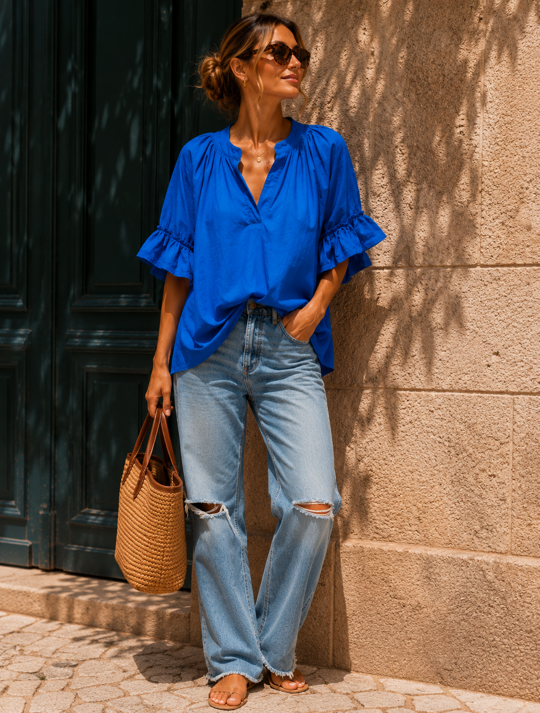 Royal blue  DREAM BLOUSE