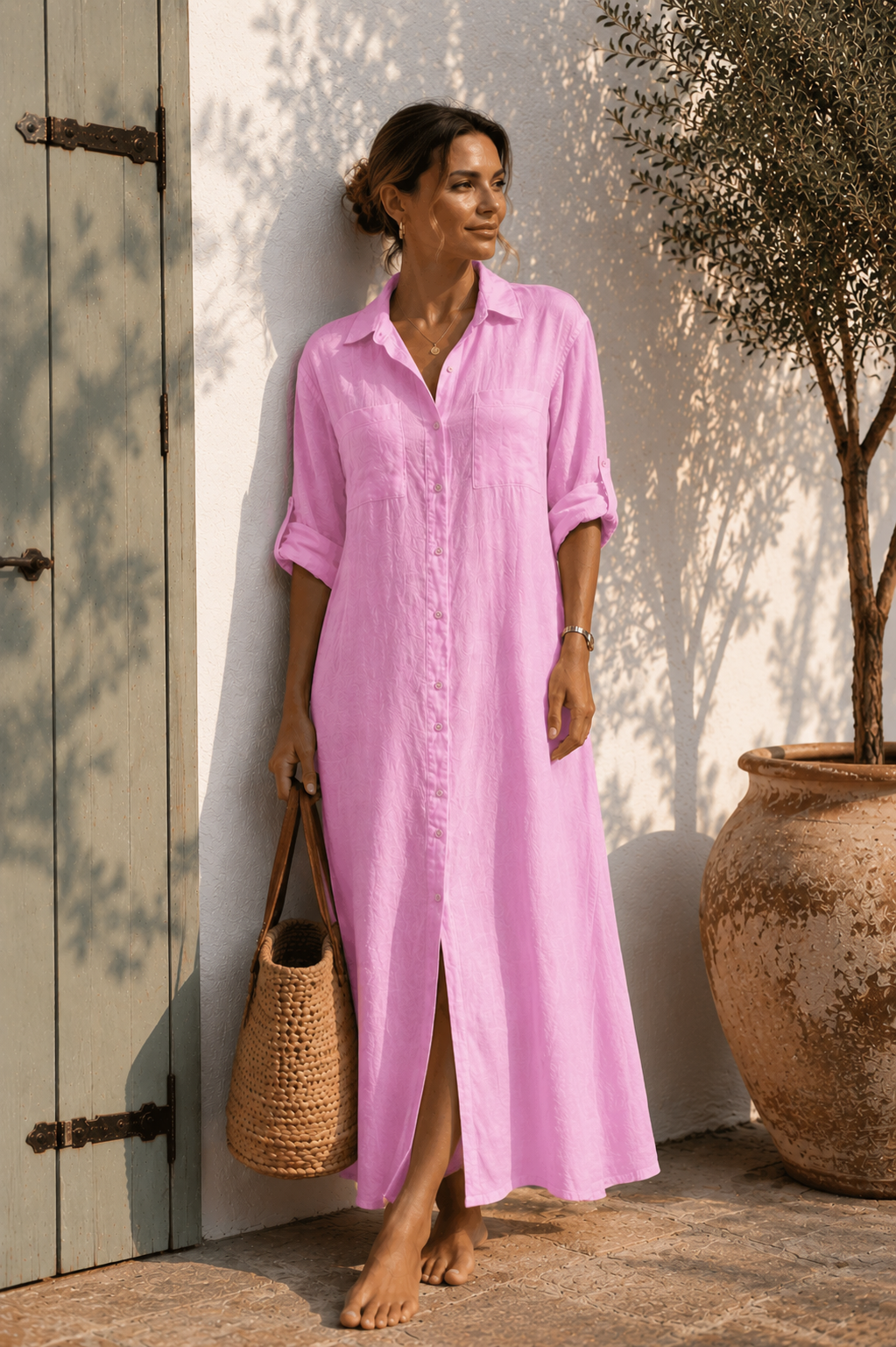 Skjortklänning i linne – effortless chic i flera färger