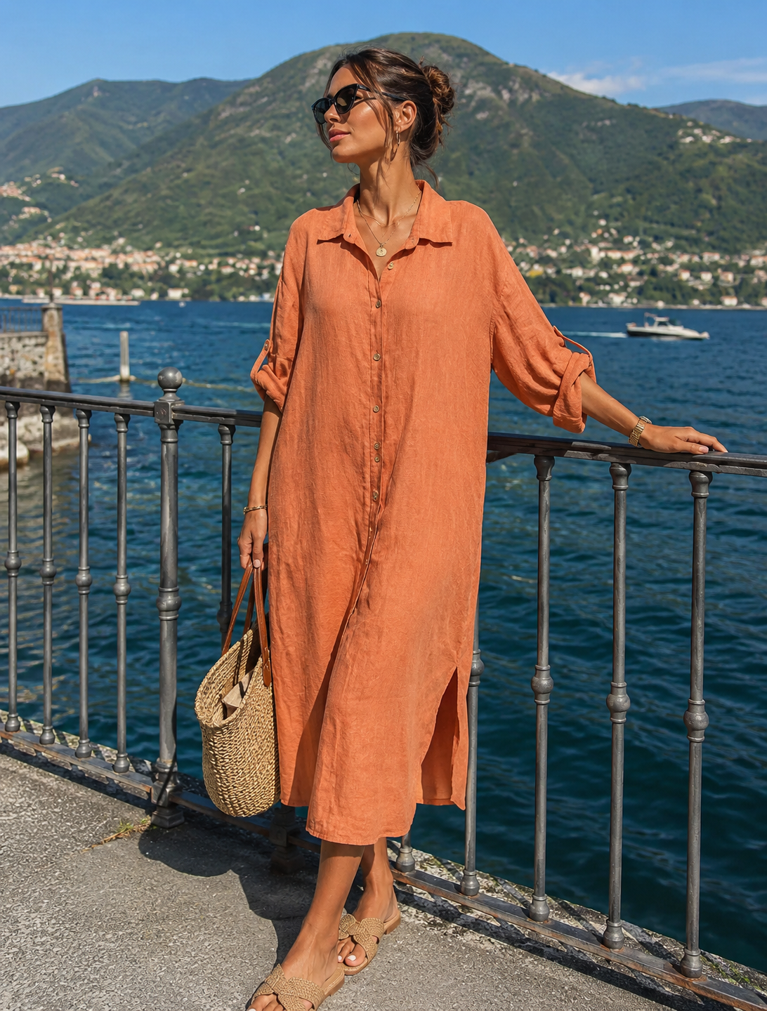 Skjortklänning i linne – effortless chic i flera färger